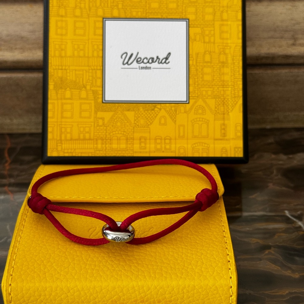 Red Bracelet with Silver Accent